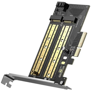 Adaptor ugreen pcie 3.0 x4 pentru ssd m.2 m-key / m.2 b-key, negru