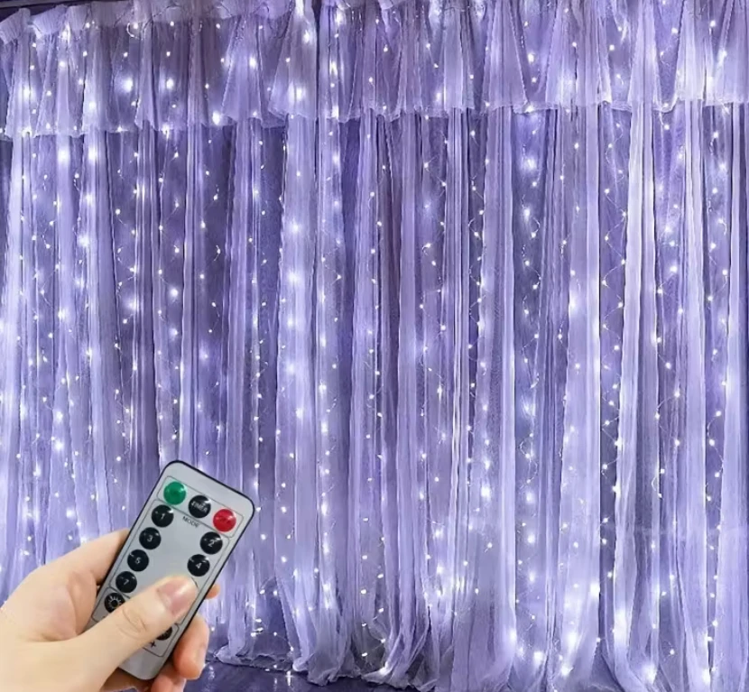Ghirlanda-ploita, 300 lampi, lumina rece, usb, 3х3 m, fs01 5