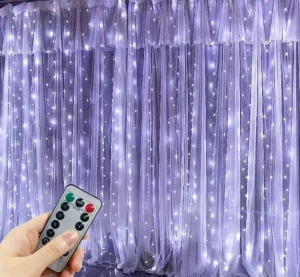 Ghirlanda-ploita, 300 lampi, lumina rece, usb, 3х3 m, fs01 Thumbnail 5