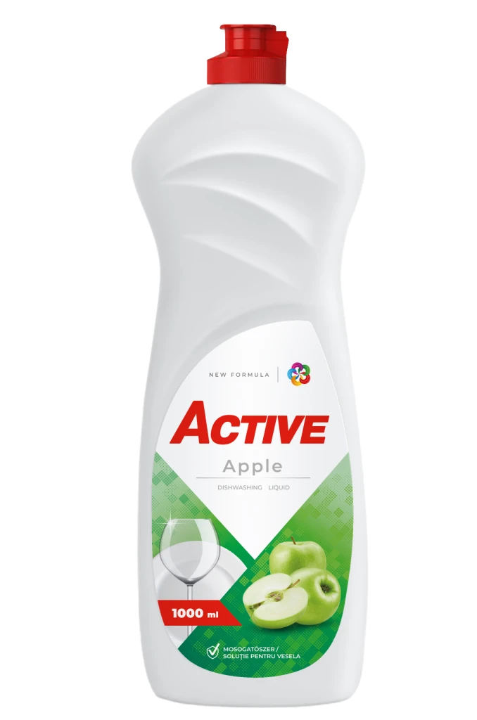 Средство для мытья посуды active, apple, 1000 мл 2
