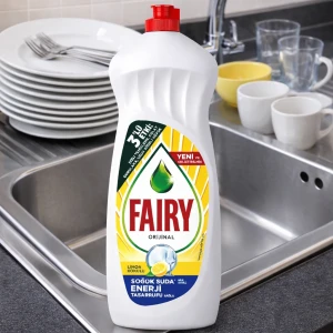 Solutie pentru spalat vase fairy, lemon, 650 ml