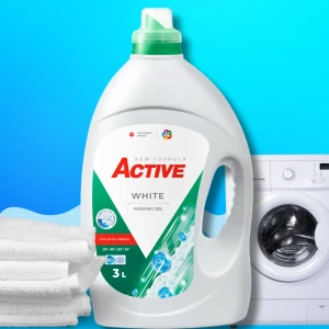 Гель для стирки active, white, 3,0 л Thumbnail 2