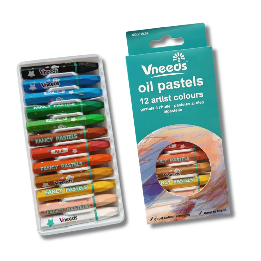 Карандаши пастельные vneeds, oil, 12 цветов 2