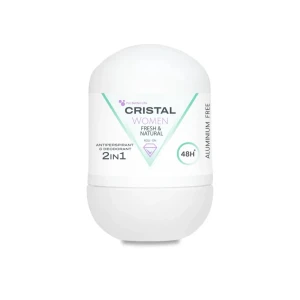 Дезодорант-антиперспирант cristal women, шариковый 2 в 1, натуральный, 50 мл