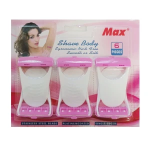 Aparat de ras pentru femei max shave body, set 6 buc