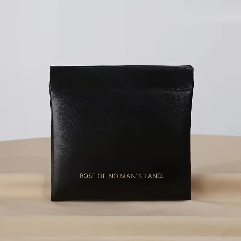Geanta cosmetica cu magnet, neagra, 12x12 cm 2