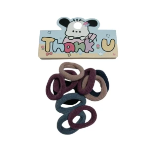 Set elastice pentru par, colorate, 2,5 cm, 10 buc