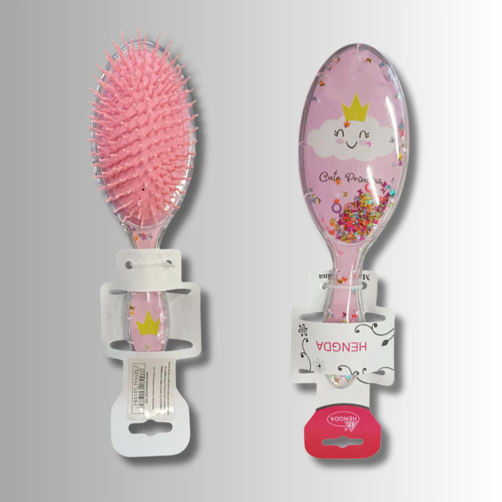 Pieptene pentru copii, oval, cu decor interior 2