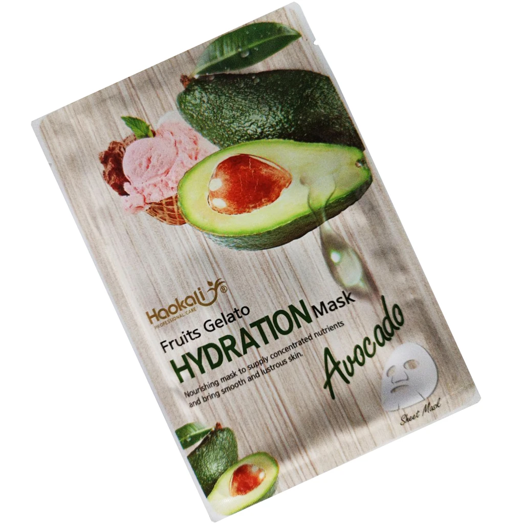 Masca pentru fata haokali, din tesatura, cu avocado, ha3010 2