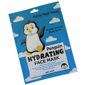 Masca pentru fata penguin, din tesatura, hidratare, ha3042