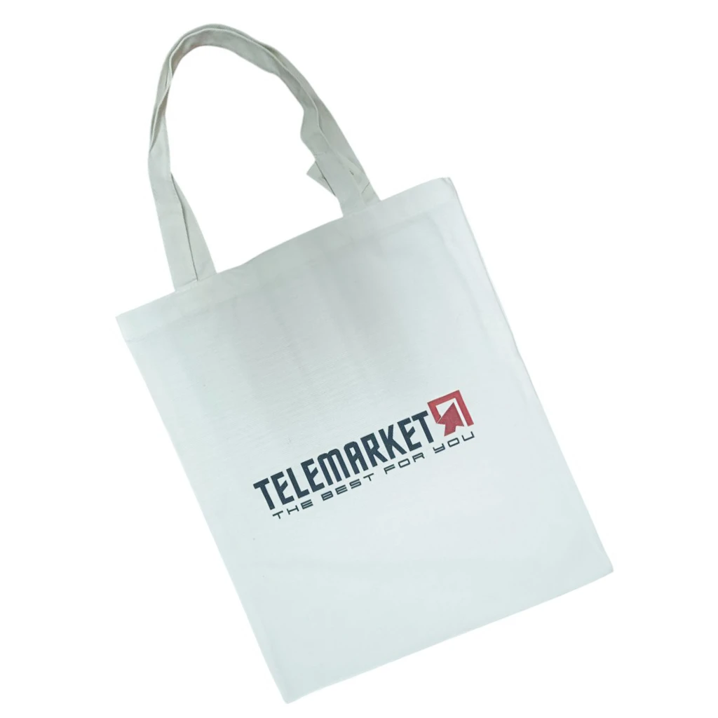 Geanta alba, shop, logo, 35x42 cm 2