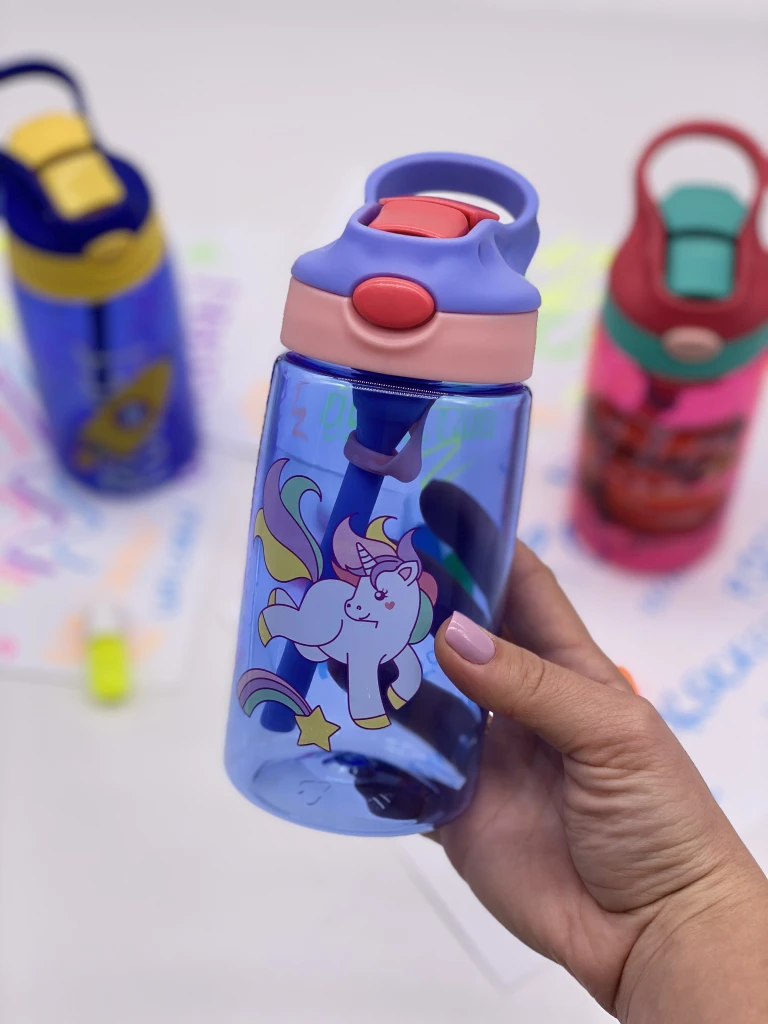Sticla pentru apa, pentru copii, unicorn, 500 ml, 19х7 сm 5