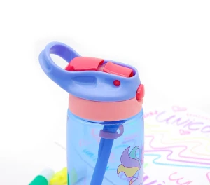 Sticla pentru apa, pentru copii, unicorn, 500 ml, 19х7 сm Thumbnail 3
