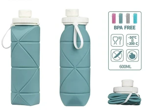 Sticla din silicon pliabila, 600 ml Thumbnail 2