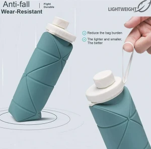 Sticla din silicon pliabila, 600 ml Thumbnail 5