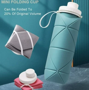 Sticla din silicon pliabila, 600 ml Thumbnail 1