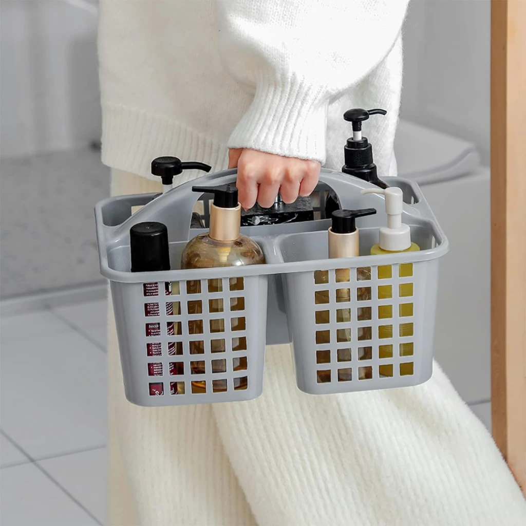Coș gondol plastik, cu 3 compartimente și mâner, caddy, 23х32х18 cm 2