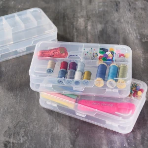 Organizator pentru piese mici gondol plastik, 10 compartimente, 13,5x21,5x5 cm