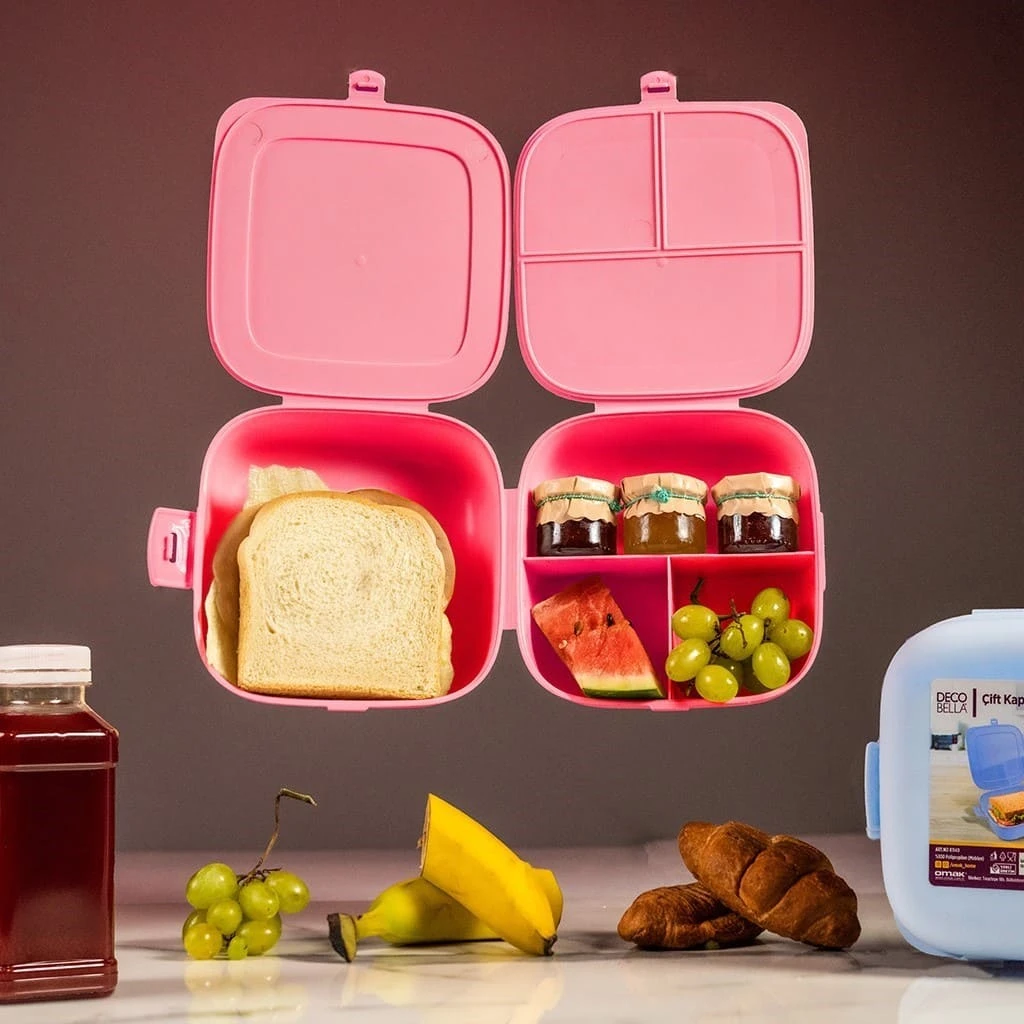 Lunch-box decobella, cu 2 compartimente, 14,5x15x9,5 cm 2
