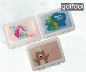 Ланч-бокс gondol plastik, 2 отсека, 18,1x14,2x7,5 см Thumbnail 1