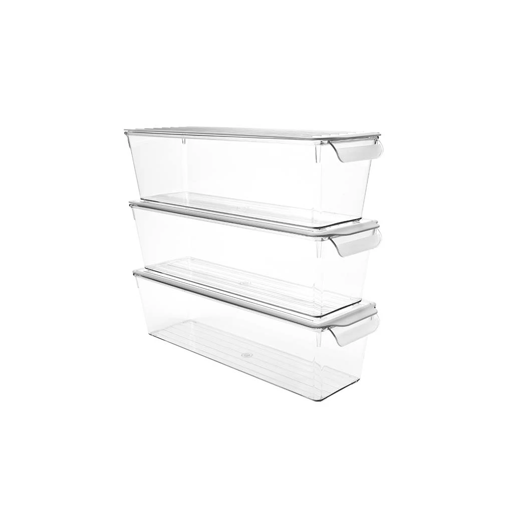 Organizator pentru frigider decobella, cu capac, 35.2х10.6х9.4 cm, 2 l 5