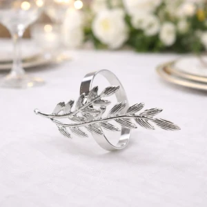 Кольца для сервировки салфеток, серебристые, 6 шт, s297--2