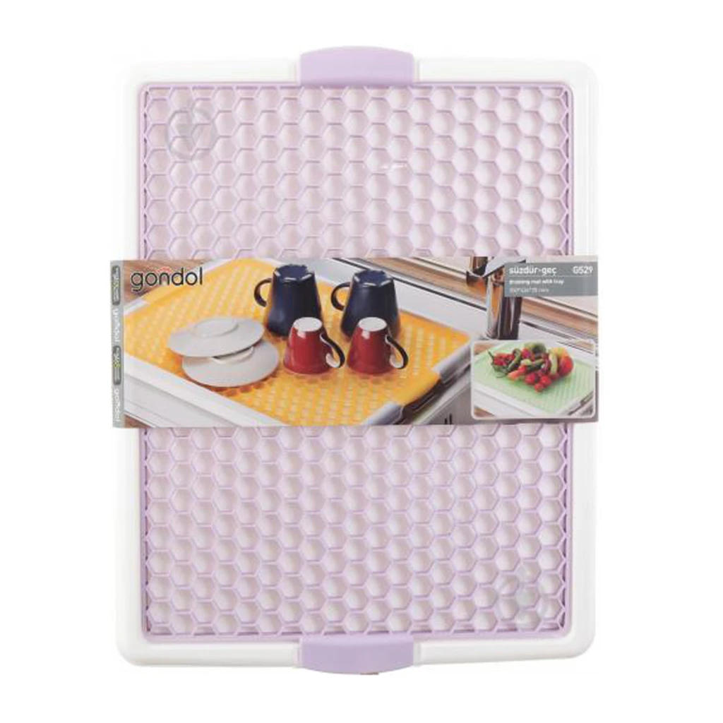 Uscator cu tava 2in1 gondol plastik, 35×43,6×2 cm 8