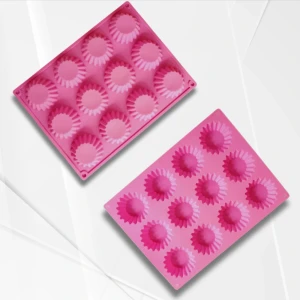 Forma din silicon de copt 12 celule, 28,3x21,5x2 cm