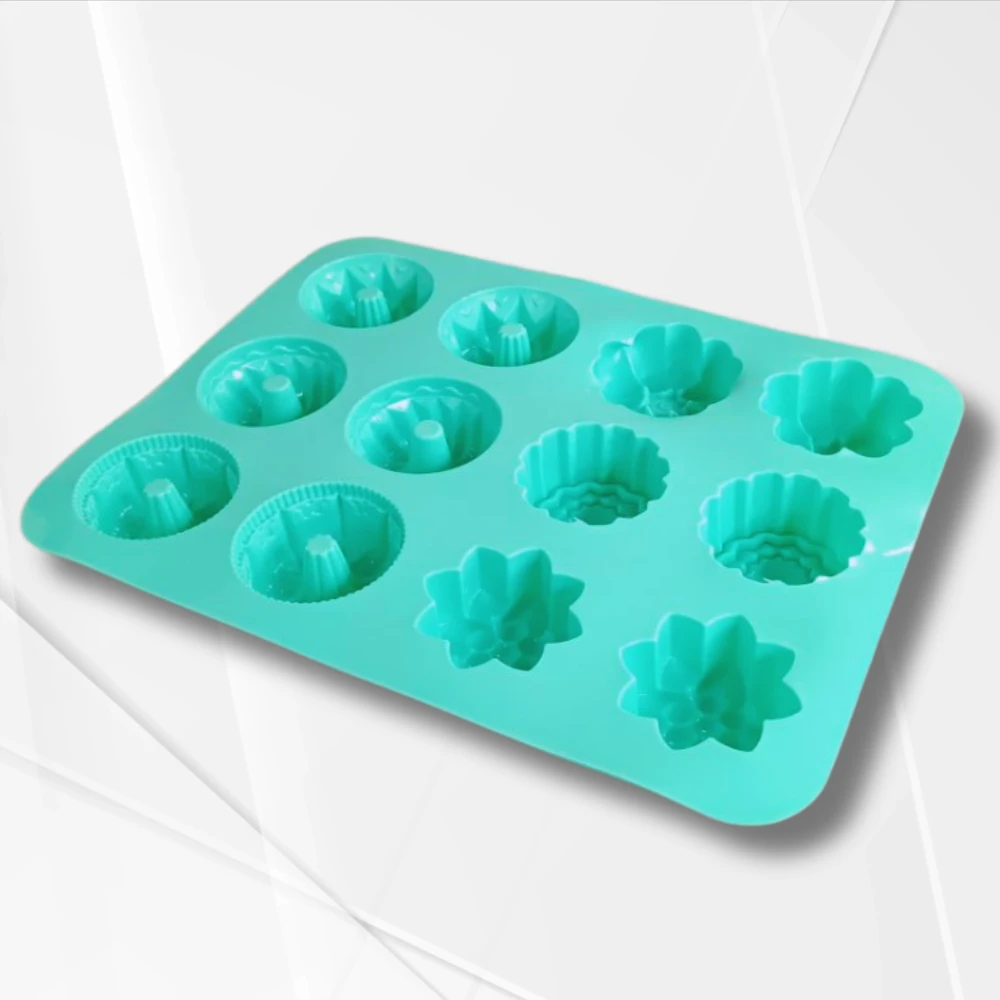 Forma din silicon de copt 12 celule, 31,5x24x3 cm 3