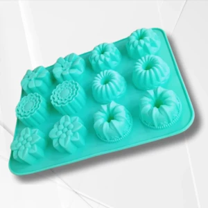 Forma din silicon de copt 12 celule, 31,5x24x3 cm