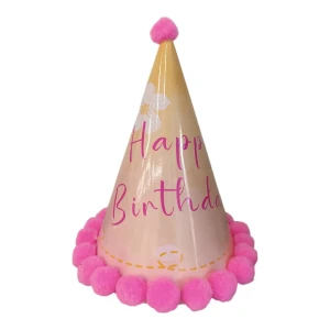 Coif festiv, happy birthday, cu pompoane Thumbnail 2