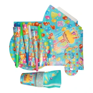 Set festiv pentru copii happy birthday, cate 6 buc Thumbnail 2
