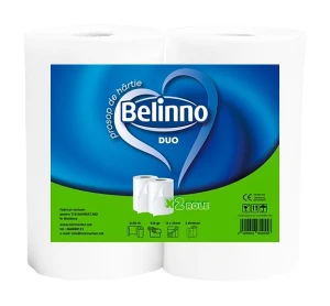 Prosop de hirtie belinno belinno duo, 2 role, 2 straturi, 60 m