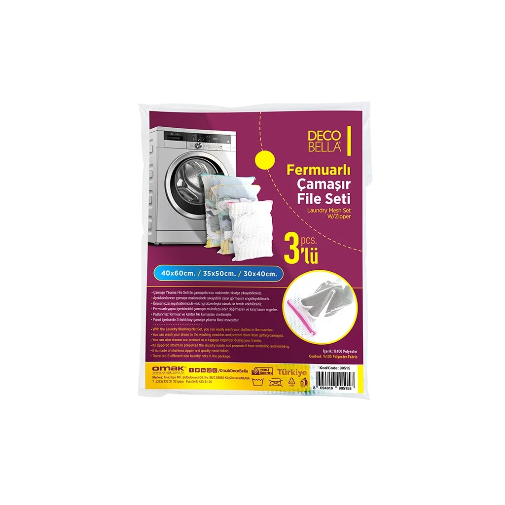 Set saci pentru spalare decobella, 3 buc 5
