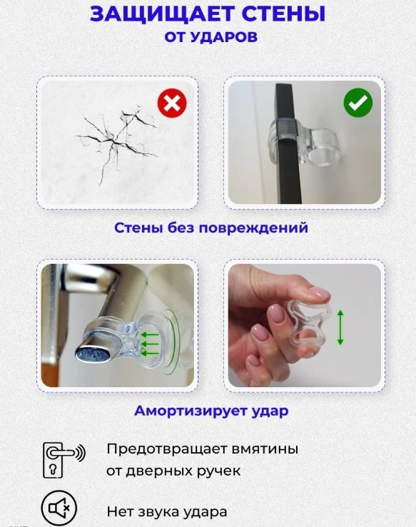 Стопер для двери и окон omak, набор 4шт 7