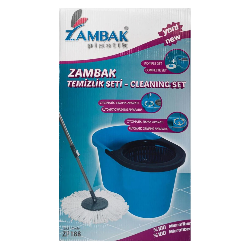 Set zambak plastik, caldare si mop, 17 l 2