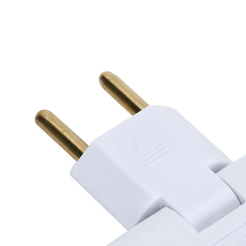 Adaptor triplu pentru prize europene, plat, rotativ, 180° 6