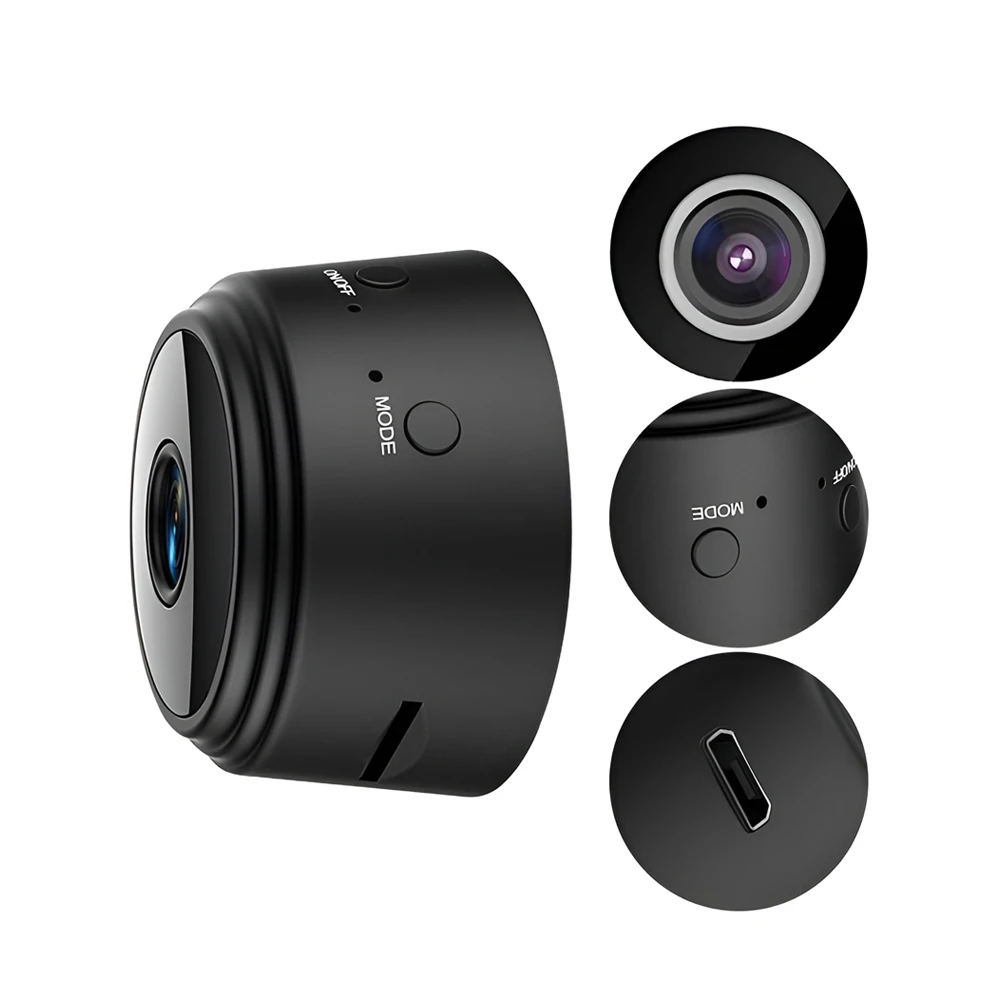 Mini wifi security spy camera a9, black 3
