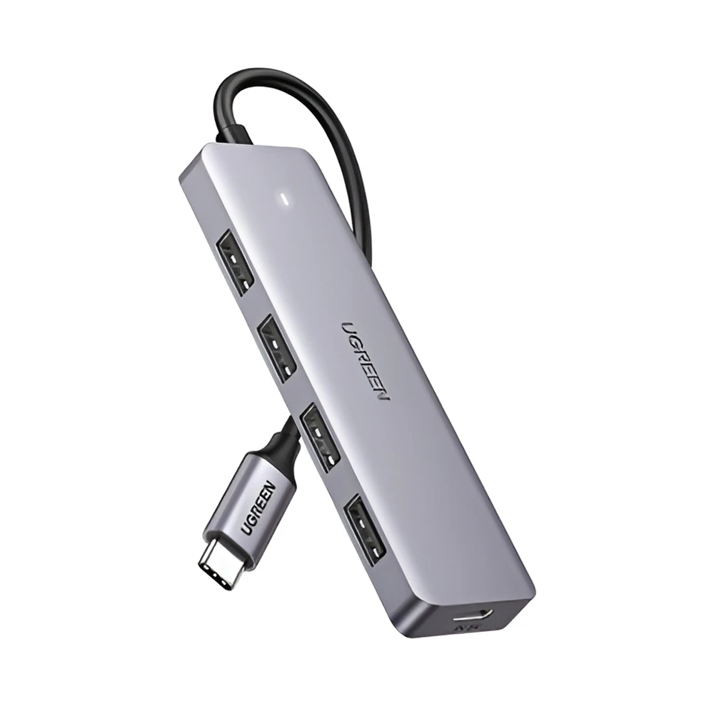 Ugreen hub 4в1 type-c 3.0 на 4*usb-a 3.0, до 5 гбит/с cm219, серый 2