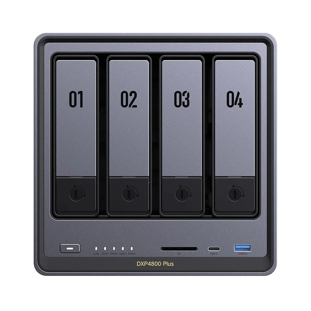 Ugreen network attached storage dxp4800 plus 4-bay (без дисков) eu, черный 2