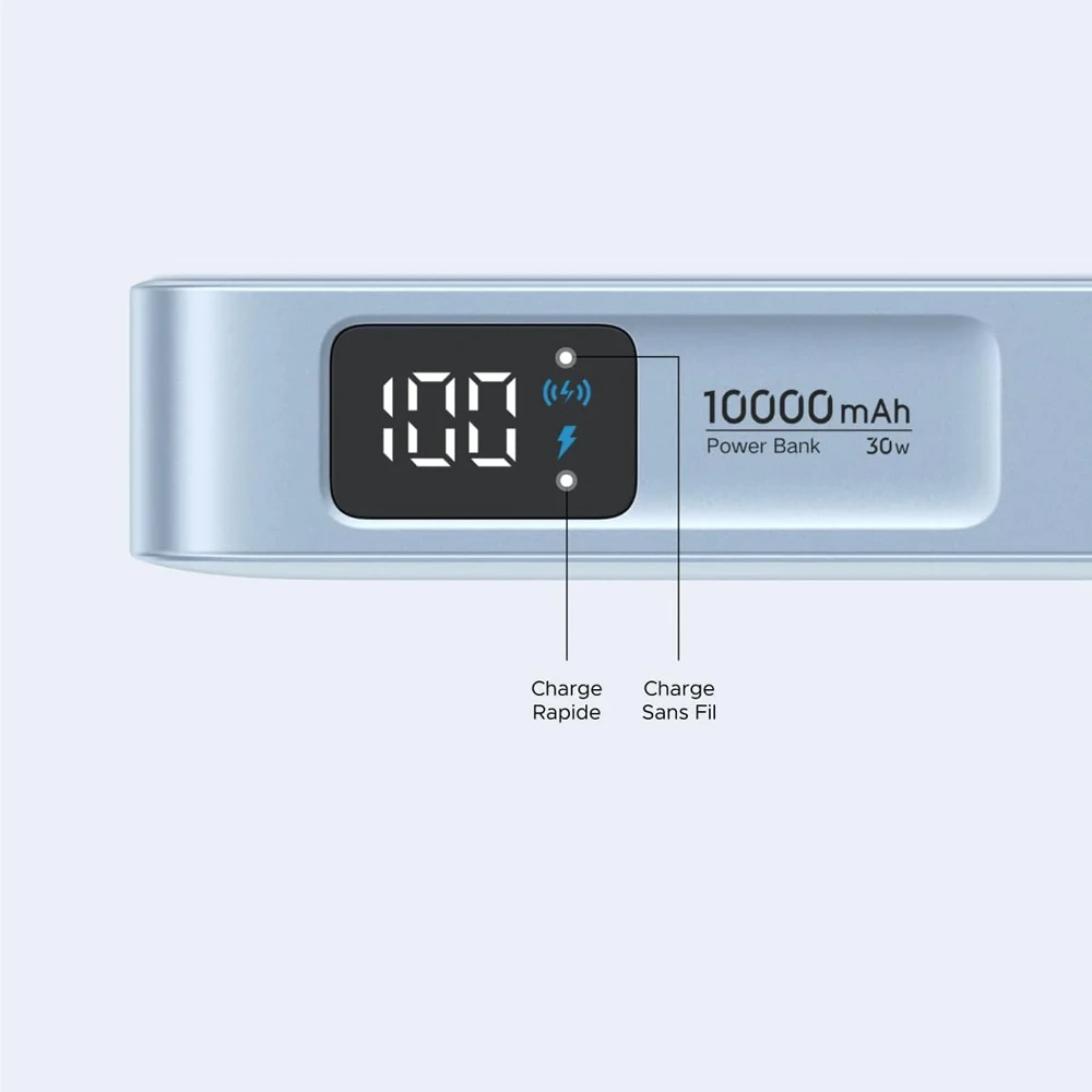 Ugreen power bank magflow qi2.2 10000mah, 25w, starlight blue 3