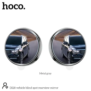 Зеркало заднего вида hoco di28 для контроля слепых зон автомобиля, металлический серый цвет Thumbnail 5