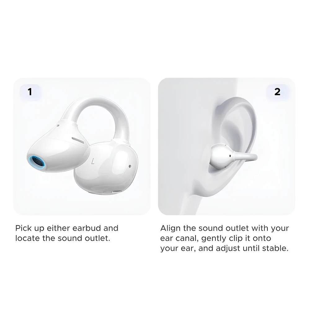 Ugreen open ear tws clipbuds pro | ws218, white 3