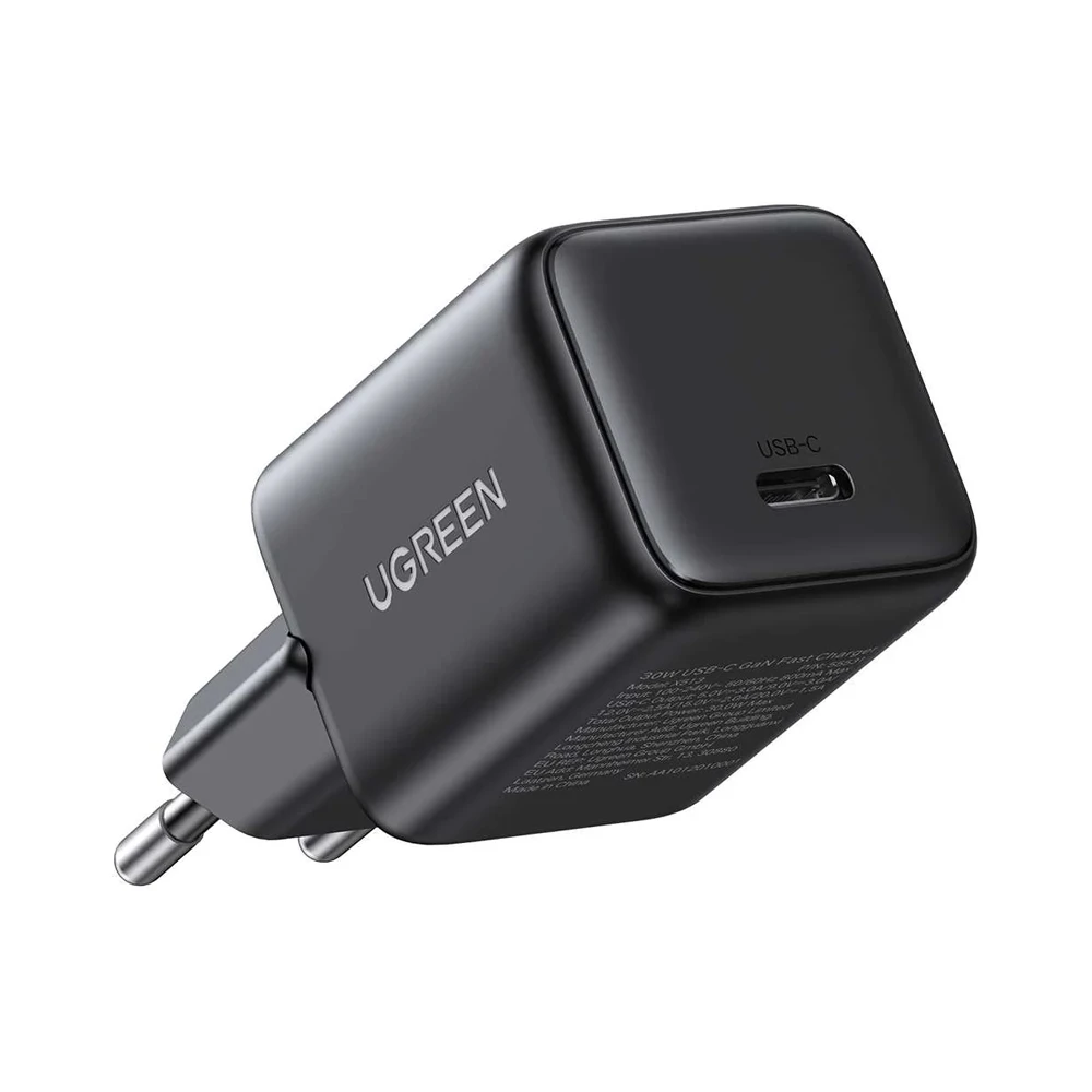 Ugreen wall charger gan with сable type-c, 1*type-c, 30w qc4.0, x513, black 3