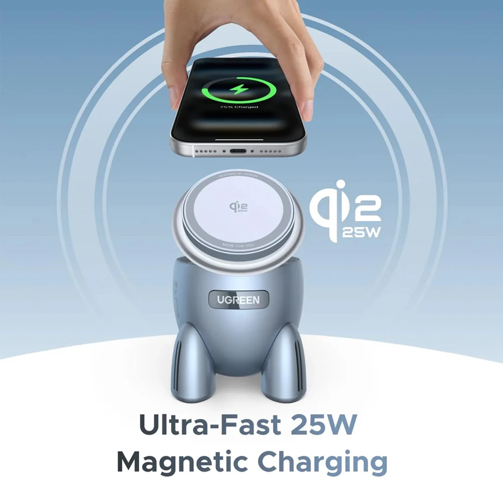 Беспроводное магнитное зарядное устройство ugreen 2-в-1 | w713 2