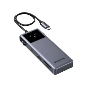 Ugreen hub 7 в 1 type-c на 1×hdmi 4k@60hz + 3×usb-a 3.0 | cm888, серый Thumbnail 2
