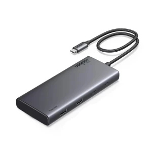 Ugreen hub 8в1 usb-c на 2*hdmi 4k@60hz + dp + 2*usb-a 3.2 + 2*usb-c 3.2 + pd 100w | cm639