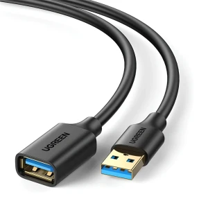 Ugreen usb 3.0 удлинительный кабель с мужским разъемом 1.5 м | us129, черный Thumbnail 2