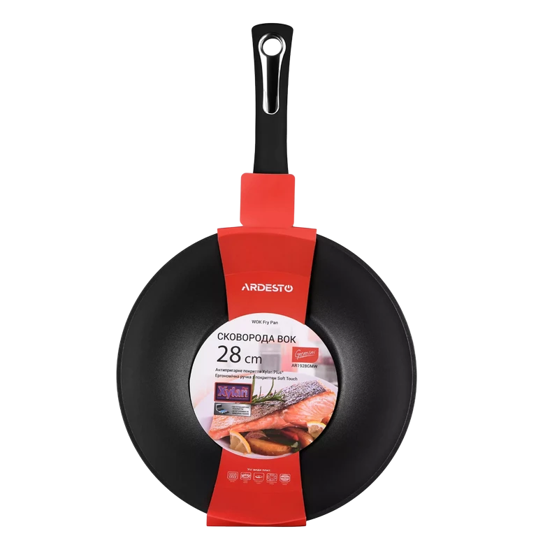 Tigaie wok ardesto ar1928gmw, 28cm, negru 2