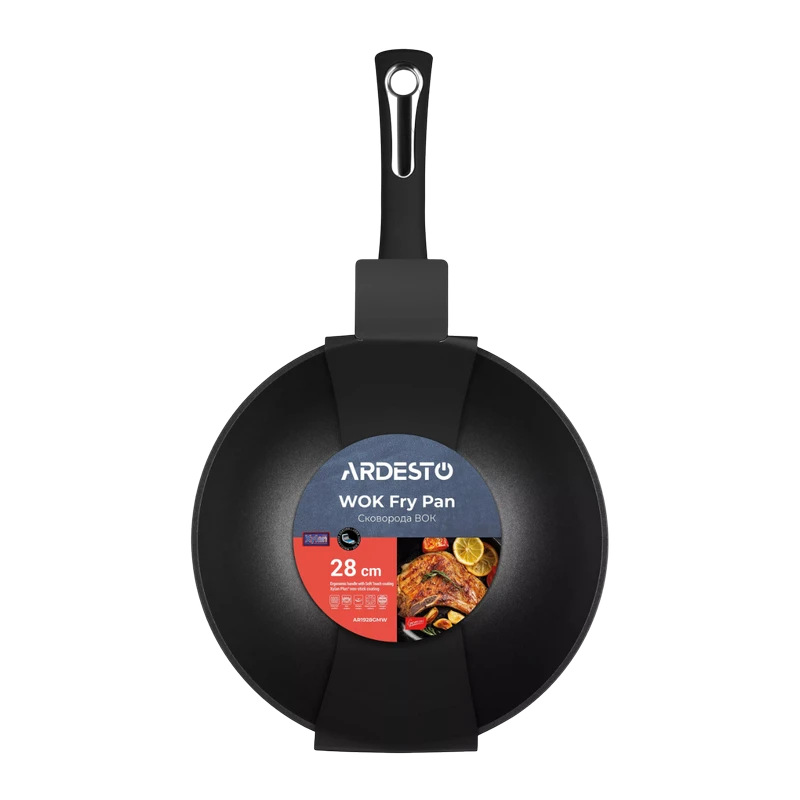 Tigaie wok ardesto ar1928gmw, 28cm, negru 5